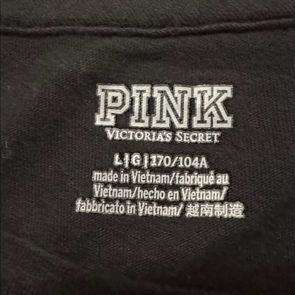 EUC PINK Victoria's Secret Black Tee - Picture 5 of 5